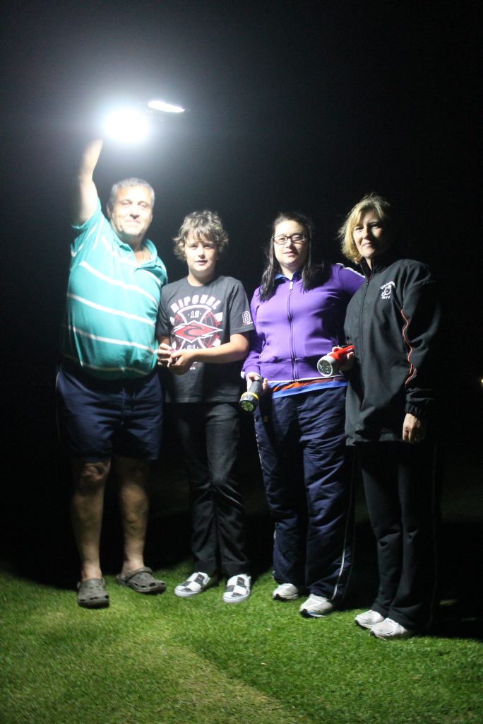 LIGHTS ON: Stanthorpe Sports Association president John Hendry, junior cricketer Spencer Jensen and Football Stanthorpe secretary Jaye Messina and treasurer Kerry Featherstone image all the night-time sports they will be able to play once the new CF White Oval lights are installed. Photo Linden Morris / Stanthorpe Border Post LIGHTS ON: Stanthorpe Sports Association president John Hendry, junior cricketer Spencer Jensen and Football Stanthorpe secretary Jaye Messina and treasurer Kerry Featherstone image all the night-time sports they will be able to play once the new CF White Oval lights are installed. Photo Linden Morris / Stanthorpe Border Post
